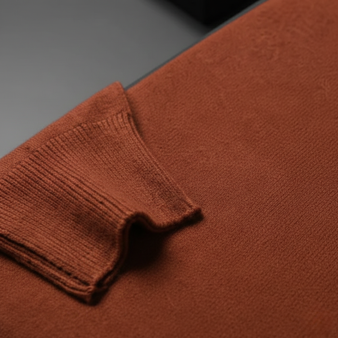 Suéter de cuello alto tejido para hombre