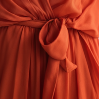 Robe longue à manches courtes en mousseline pour femmes