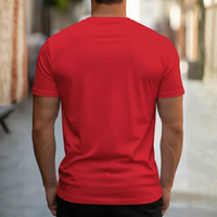 Camiseta de cuello redondo, manga corta, ajuste entallado para hombre