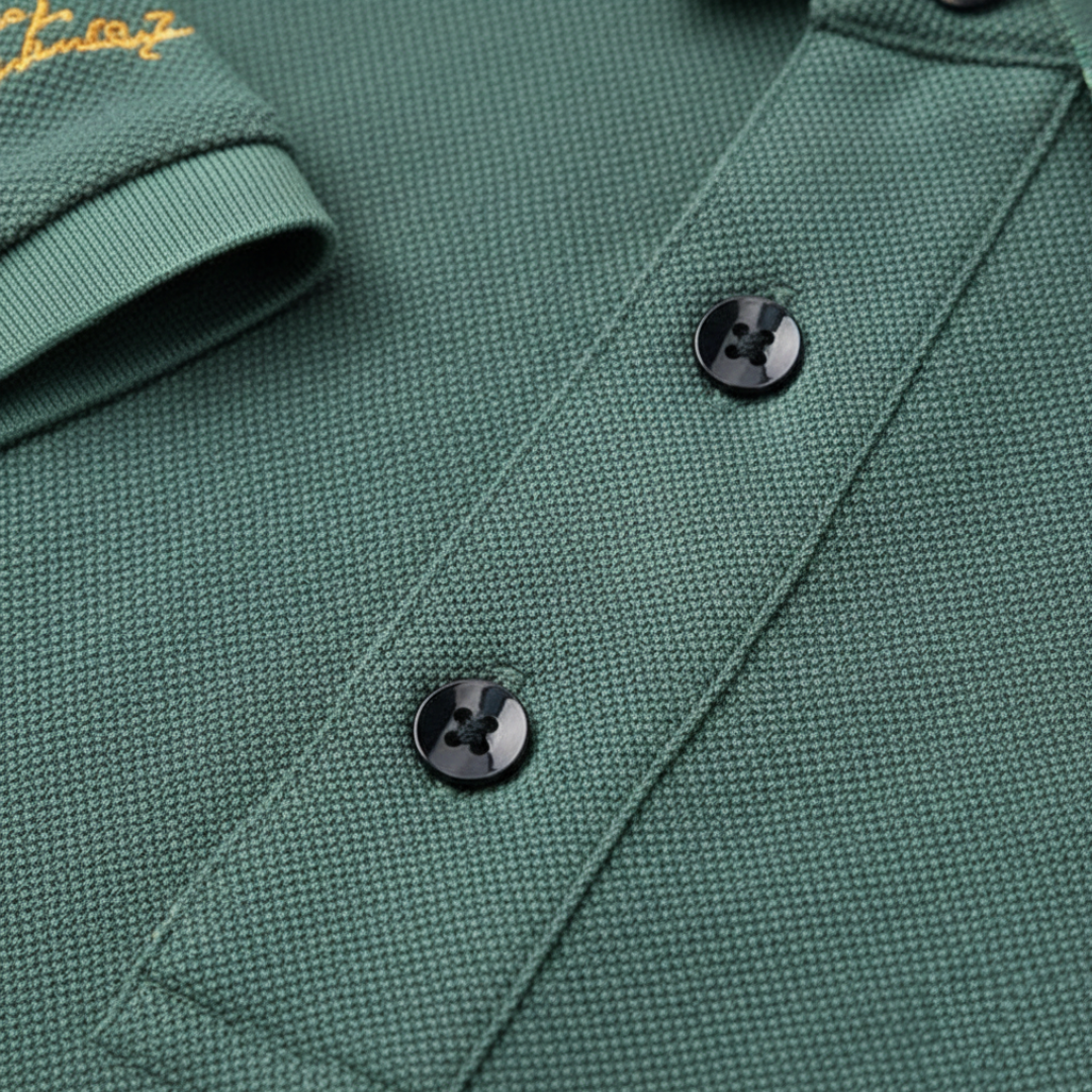 Polo à manches courtes brodé pour homme