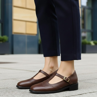Zapatos de mujer con correa, cierre de hebilla, suela acolchada