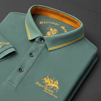 Polo à manches courtes brodé pour homme