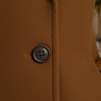 Oversized Wool Coat Structured Collar Autumn Winter