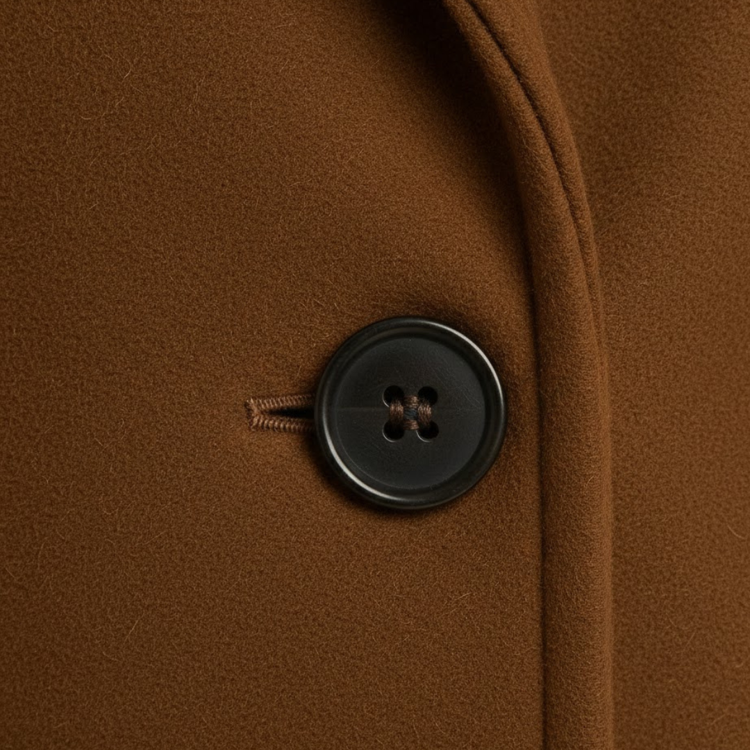 Oversized Wool Coat Structured Collar Autumn Winter