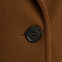 Oversized Wool Coat Structured Collar Autumn Winter