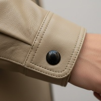 Men Vegan Suede Bomber Jacket Ribbed Collar Zipper