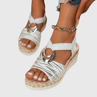 Sandalias para mujer con plantilla anatómica de cuero