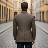 Blazer de cuadros cruzado para hombre