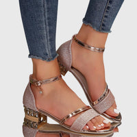 Sandalias para mujer ortopédicas con punta abierta, correa ajustable, plantilla acolchada y diseño slip-on
