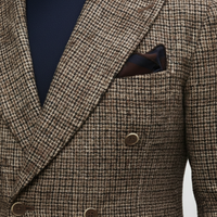 Blazer de cuadros cruzado para hombre