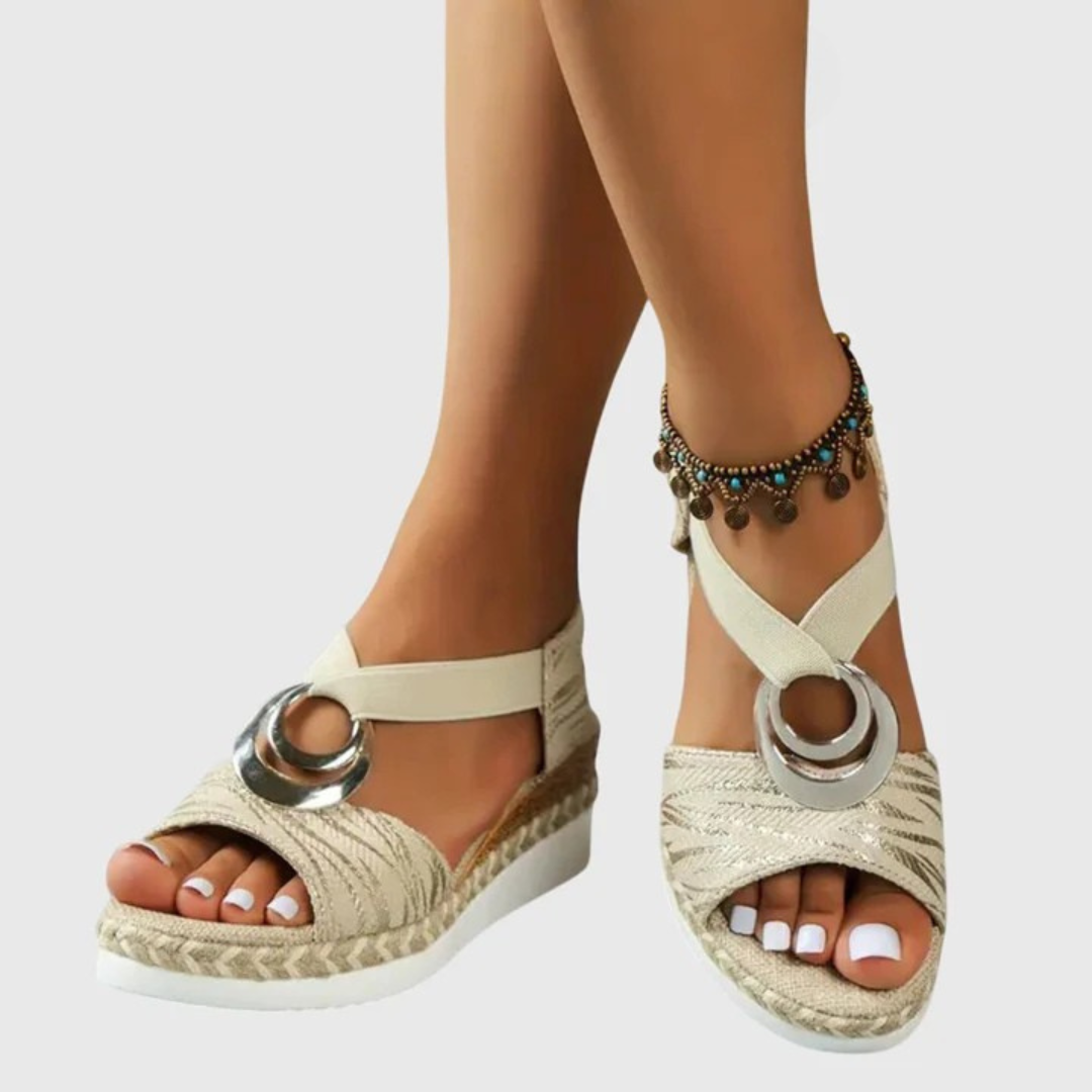 Sandalias para mujer con plantilla anatómica de cuero
