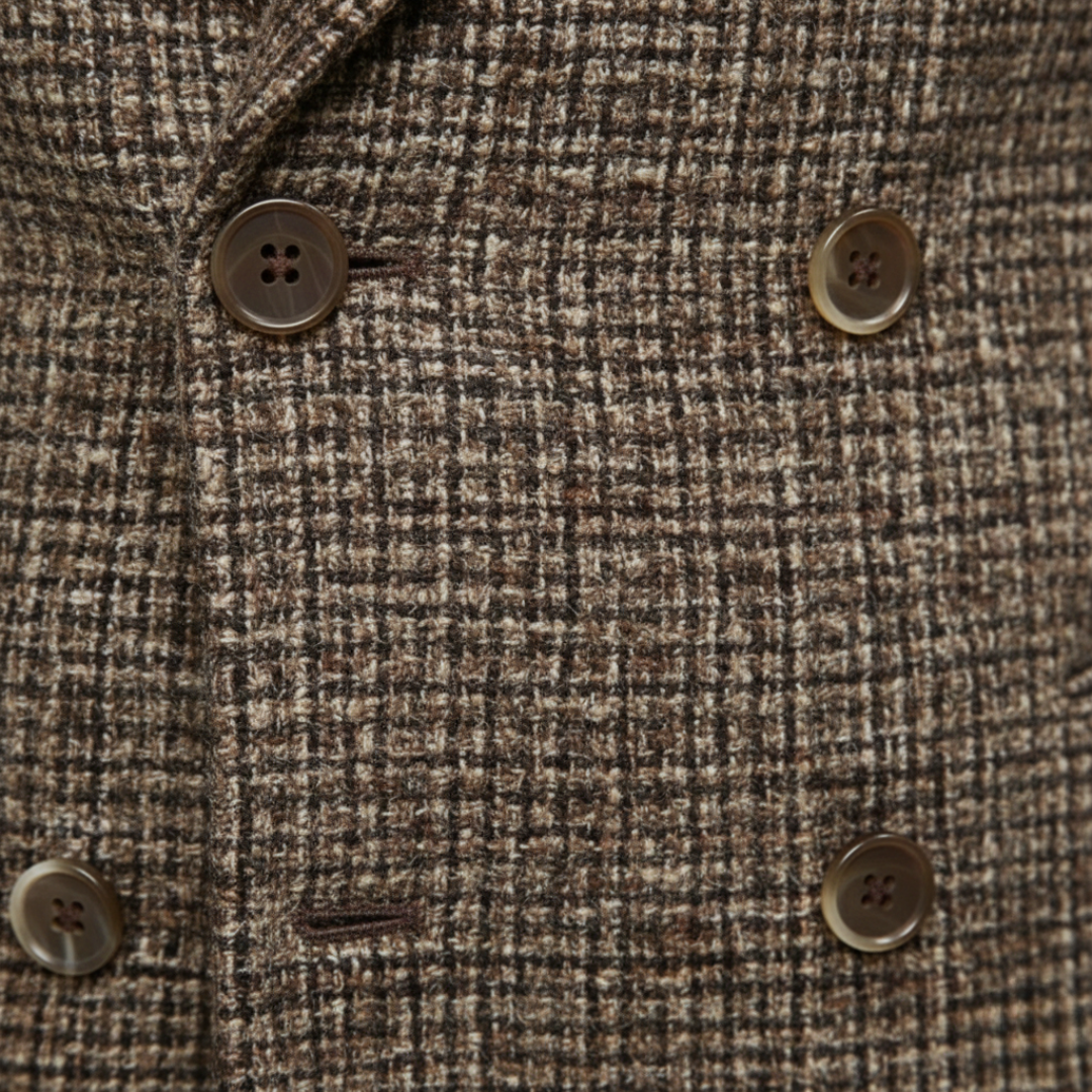 Blazer de cuadros cruzado para hombre