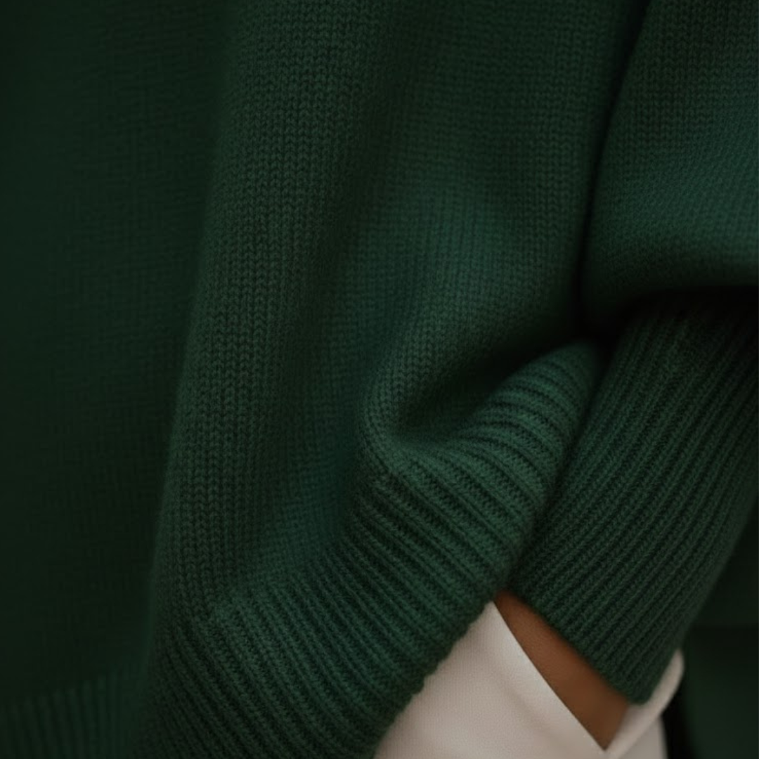 Abrigo de Lana Sobredimensionado con Cuello Estructurado Otoño Invierno