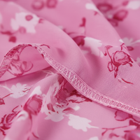 Vestido largo con manga corta y estampado floral para mujer