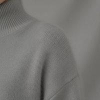 Pull à col roulé en maille oversize pour femme hiver