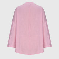 Camisa femenina sin mangas fluida con botones casual