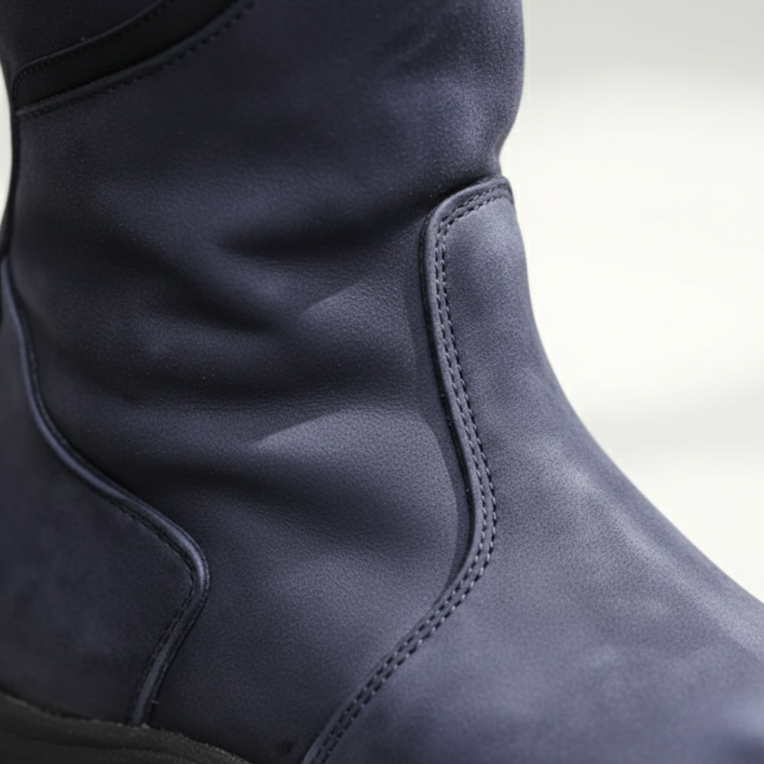 Botas ortopédicas hasta la rodilla impermeables de cuero vegetal para mujer