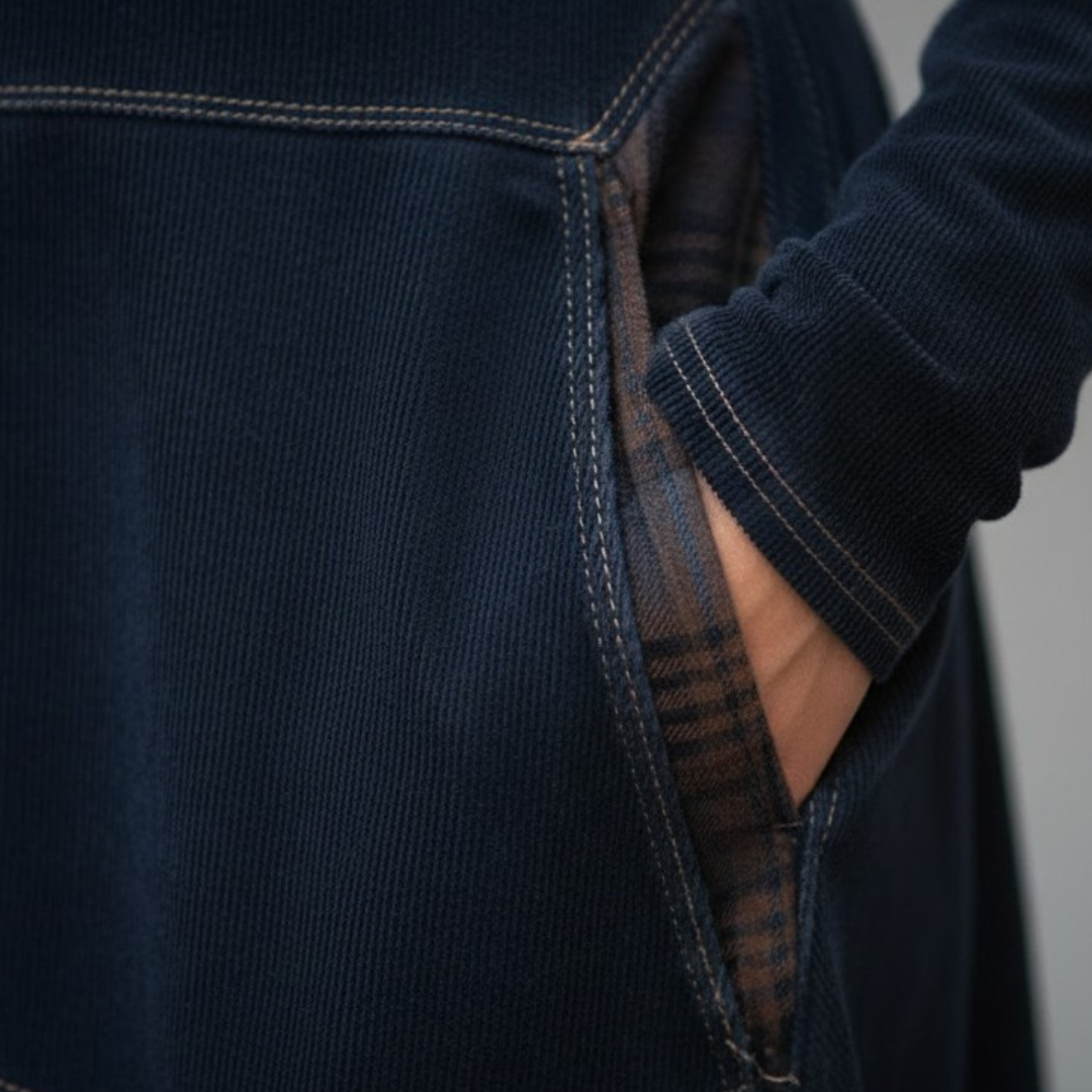 Vestido largo vintage de poliéster con cuadros y ante sintético para mujer
