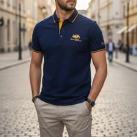 Polo à manches courtes brodé pour homme