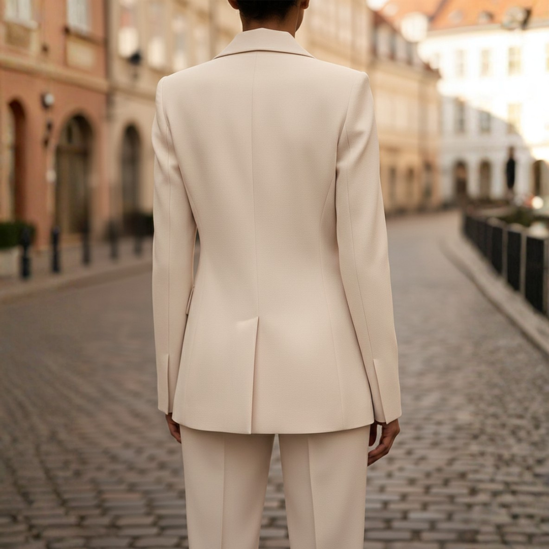 Conjunto de traje Blazer cruzado Pantalones de pierna recta para mujer