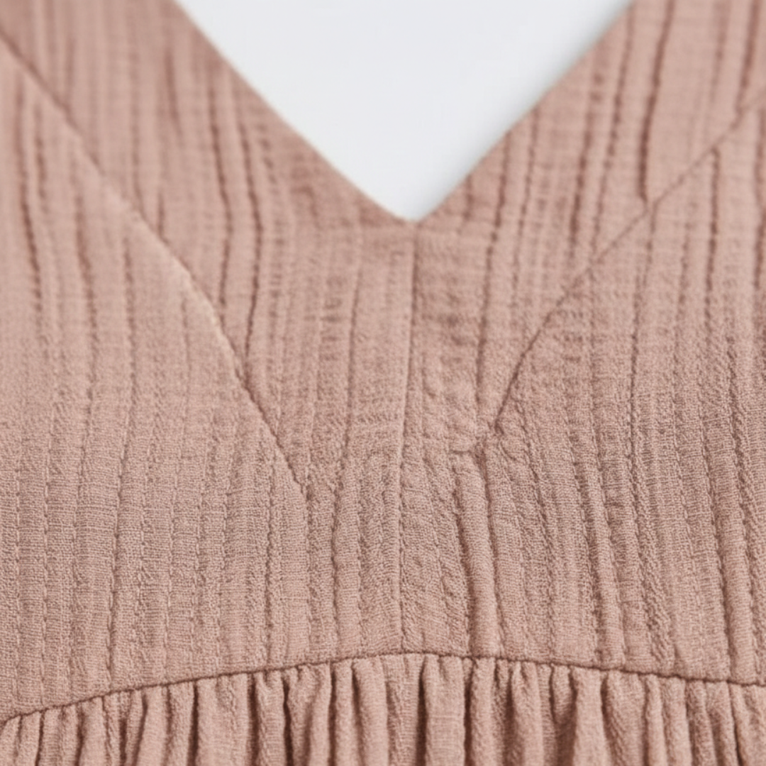 Vestido corto de manga corta con control de abdomen para mujer