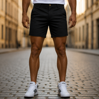 Pantalones cortos casuales de algodón y poliéster para hombre