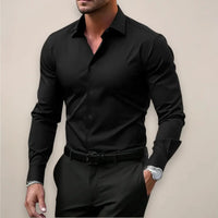 Men's Oxford Shirt Cotton Long Sleeve Button-Up Classic Collar Regular Fit