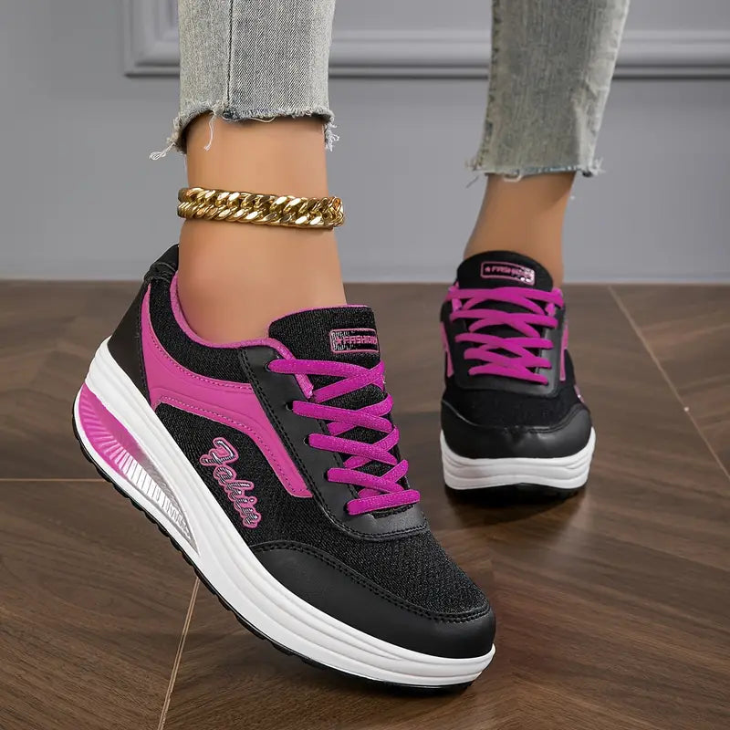 Chaussures pour femmes Semelle orthopédique amortissante Soutien stable Lacets Décontractées