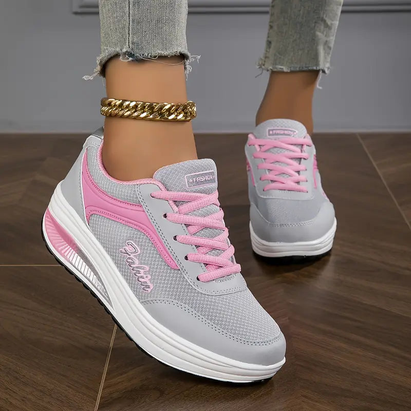 Chaussures pour femmes Semelle orthopédique amortissante Soutien stable Lacets Décontractées