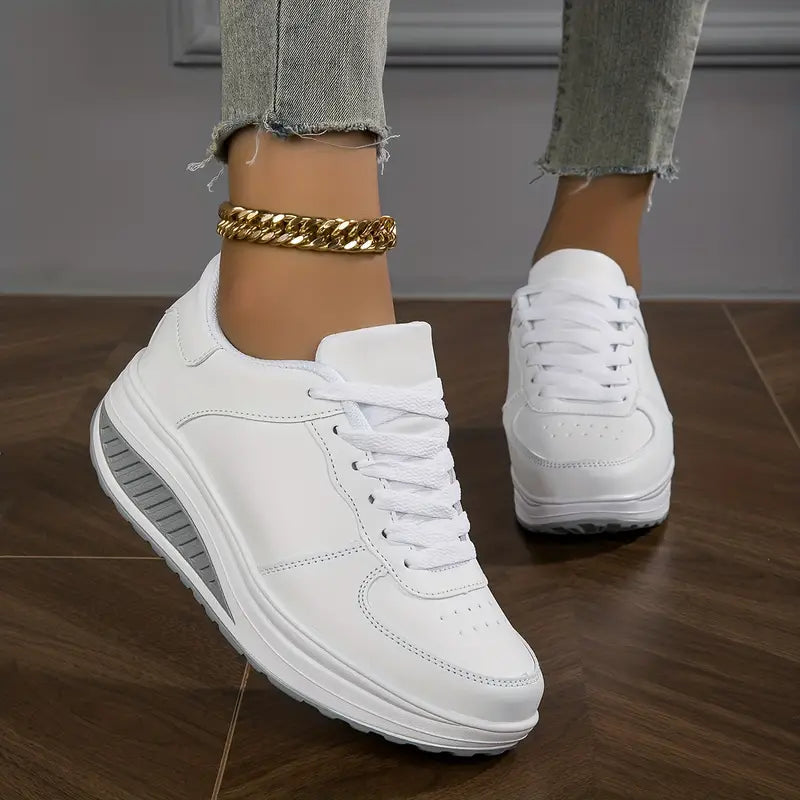 Chaussures pour femmes Semelle orthopédique amortissante Soutien stable Lacets Décontractées