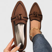 Mocasines para mujer de malla tejida con puntera puntiaguda y plantilla cómoda – Casual