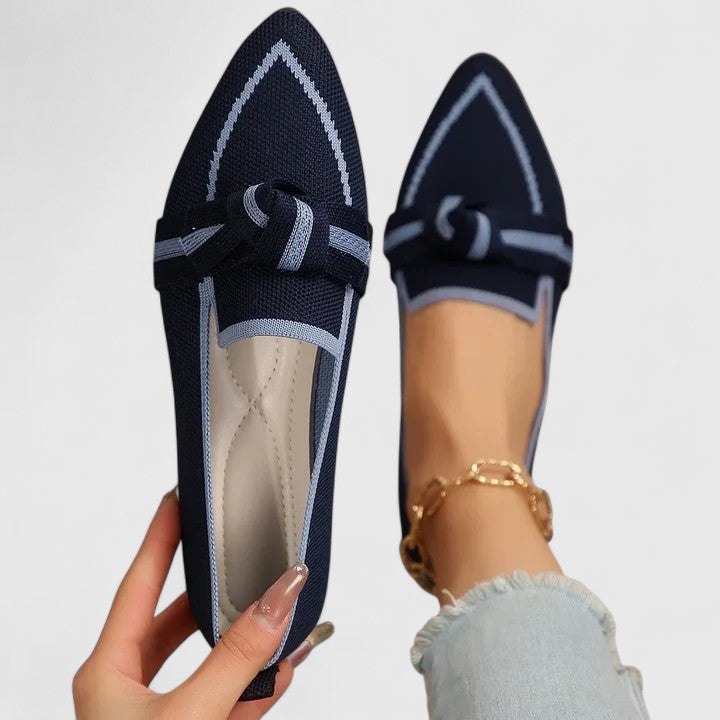 Mocasines para mujer de malla tejida con puntera puntiaguda y plantilla cómoda – Casual