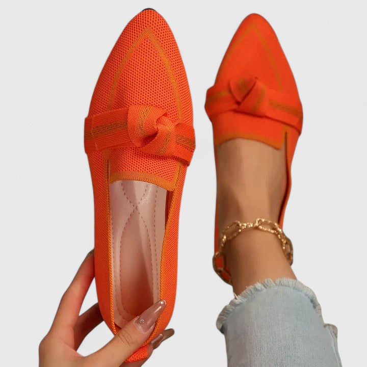 Mocasines para mujer de malla tejida con puntera puntiaguda y plantilla cómoda – Casual