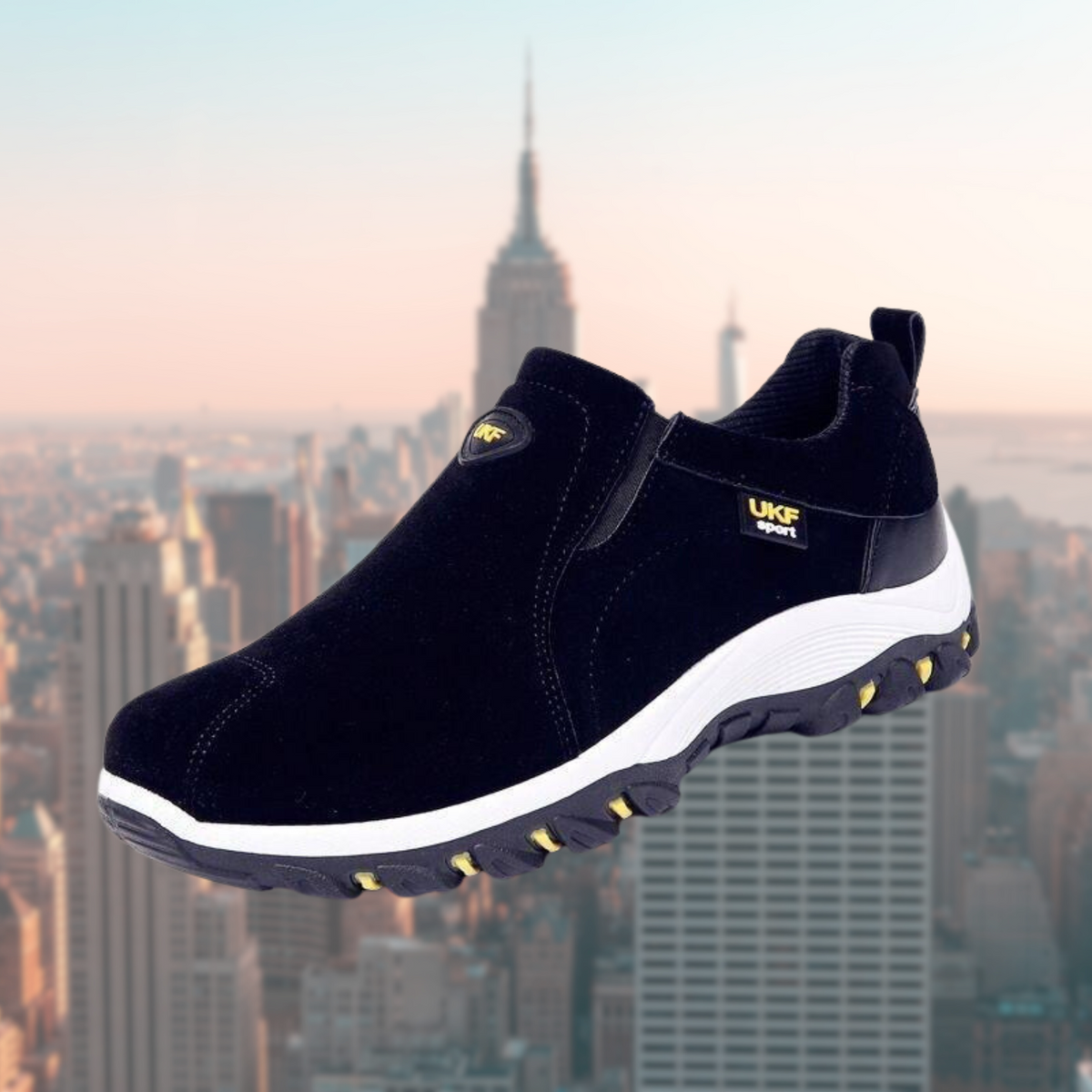 Men's Shoes Slip On Cushioned Sole Elastic Entry Non Slip Casual