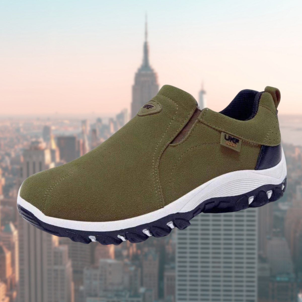 Men's Shoes Slip On Cushioned Sole Elastic Entry Non Slip Casual