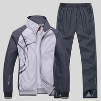 Ensemble de survêtement homme léger avec veste zippée et pantalon à taille élastique, tenue sportive