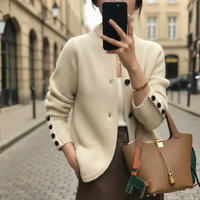 Cardigan à boutons en maille pour femme