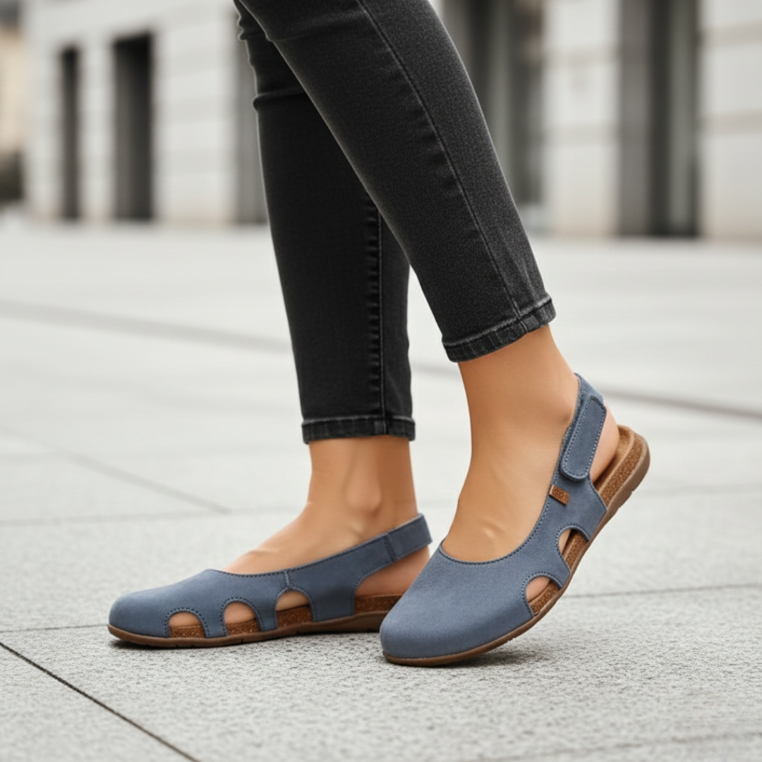 Sandales orthopédiques pour femmes, bout fermé, bride arrière