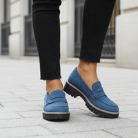 Mocasines ortopédicos con suela gruesa para mujer