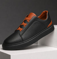Zapatillas de cuero para hombre con correa elástica | Ajuste clásico