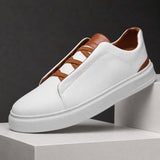 Zapatillas de cuero para hombre con correa elástica | Ajuste clásico