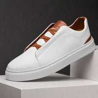 Zapatillas de cuero para hombre con correa elástica | Ajuste clásico