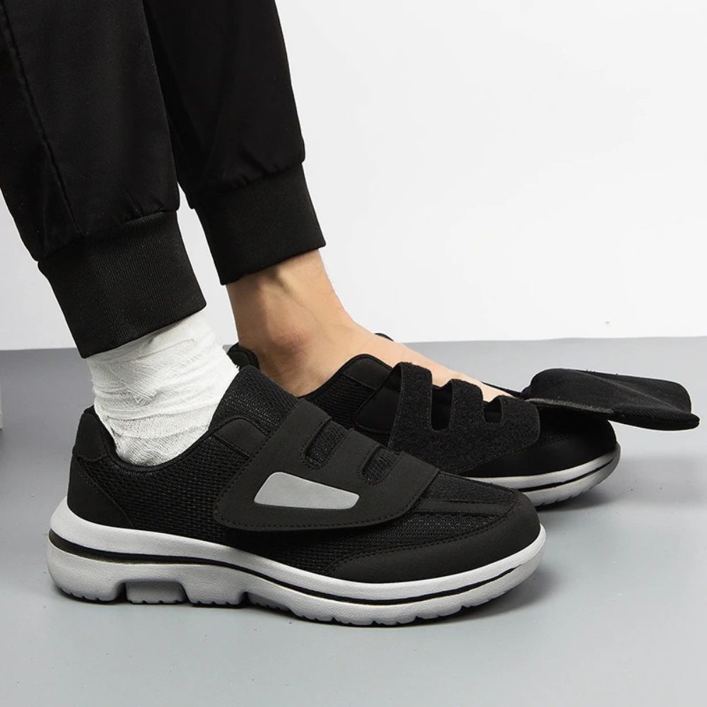Men's Orthopedic Shoes Adjustable Breathable Mesh Slip-On Wide Fit Velcro Closure
