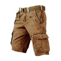 Men's Cargo Shorts Cotton Multi-Pocket Relaxed Fit