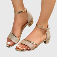 Sandalias para mujer ortopédicas con punta abierta, correa ajustable, plantilla acolchada y diseño slip-on