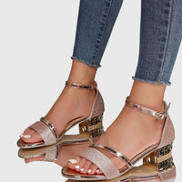 Sandalias para mujer ortopédicas con punta abierta, correa ajustable, plantilla acolchada y diseño slip-on