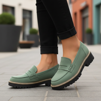 Mocasines ortopédicos con suela gruesa para mujer