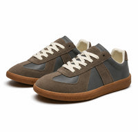Zapatillas de cuero para hombre, con cordones, antideslizantes, bajas y casuales