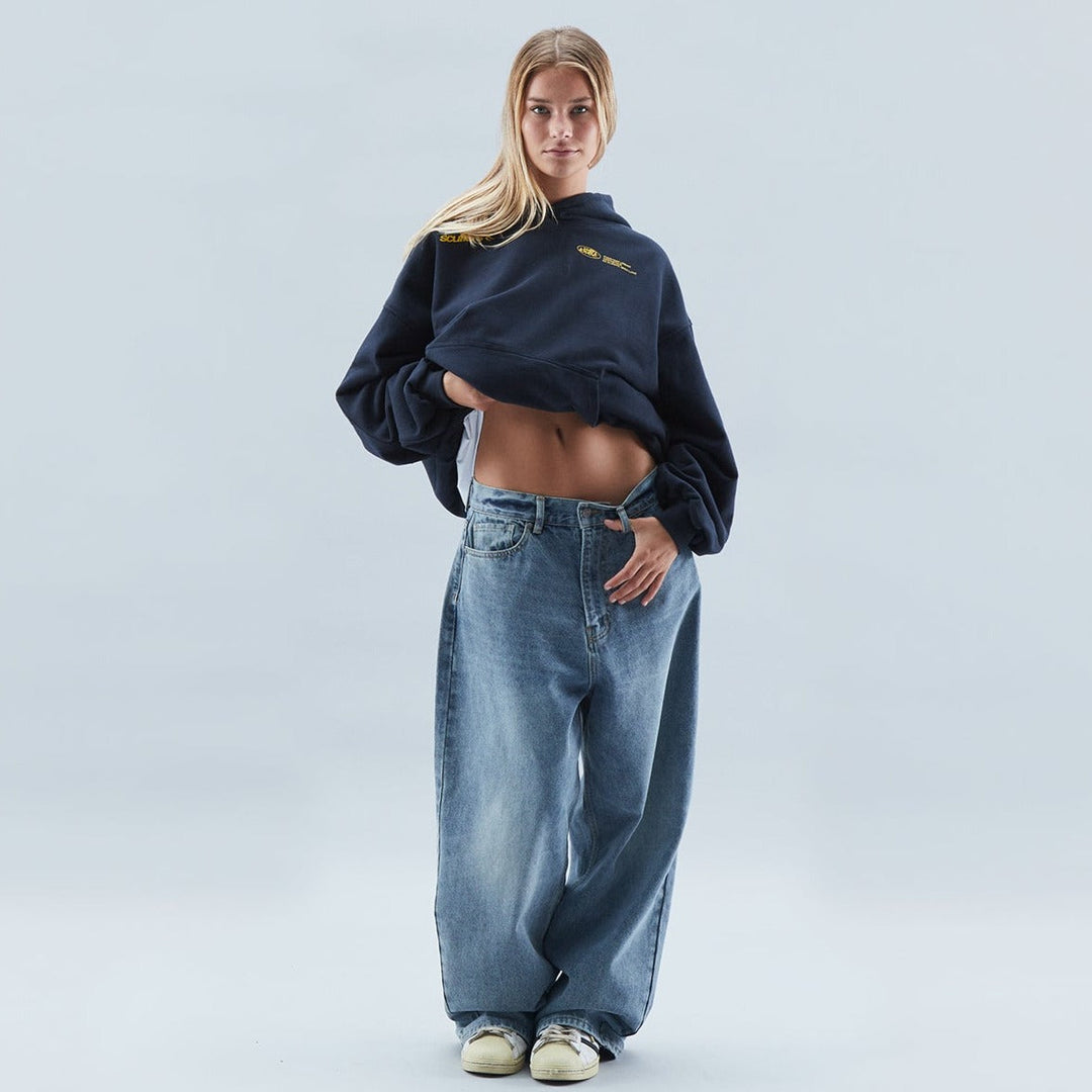 Sudadera unisex de mezcla de algodón con manga larga y puños elásticos