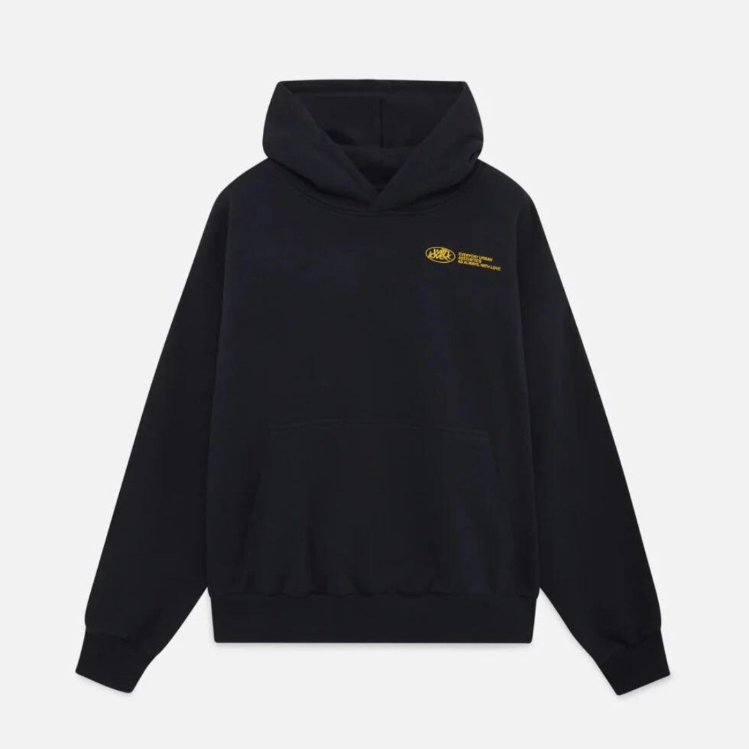 Sweat à capuche unisexe en mélange de coton, manches longues, poignets élastiques